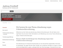 Tablet Screenshot of abmahnung-urheberrechtsverletzung.de